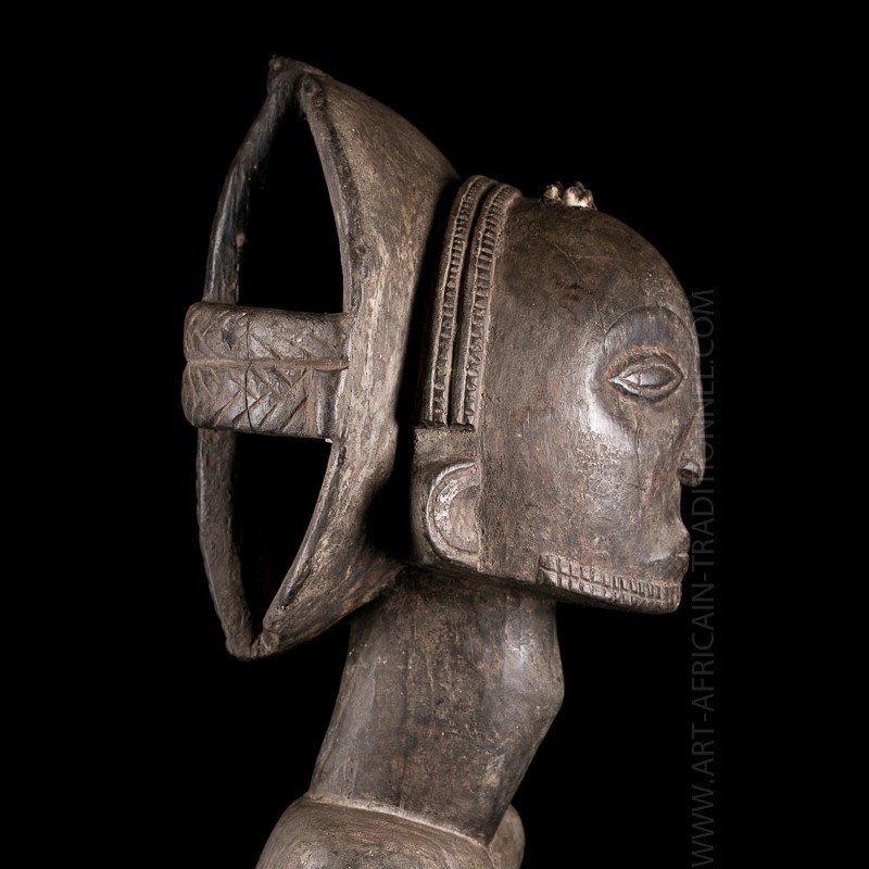 Statue Africaine FANG En Bois Sculpté à La Main - Figurine Ancestrale Côte D'Ivoire | Art Tribal