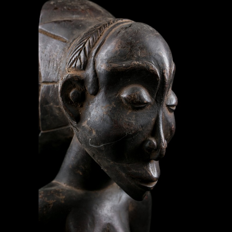 Mboko cup holder figure Luba Congo primitive african art