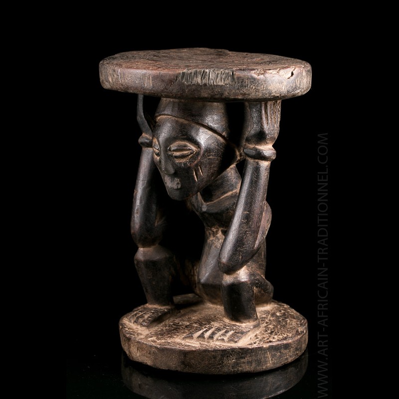 Chokwe stool - Authentic African Tribal Art Gallery