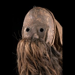 Rare masque africain de Guinée originaire de l'ethnie Dan Guerzé, étonnant objet authentique d'art primitif