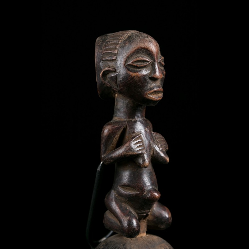 Figurative Divination Rattle Luba Congo primitive african art
