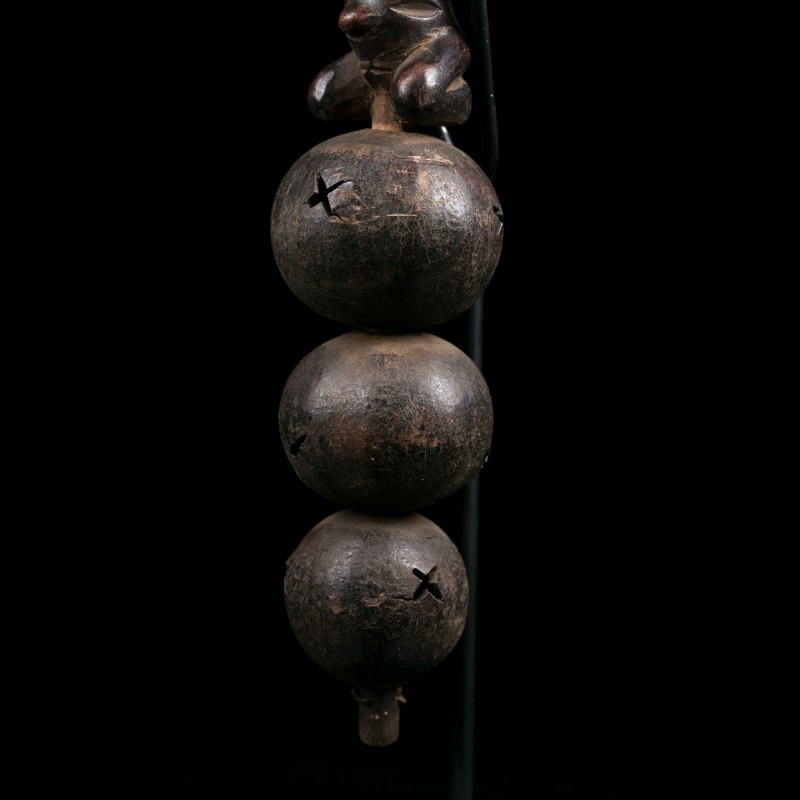Figurative Divination Rattle Luba Congo primitive african art