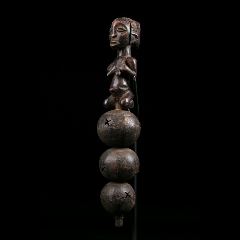 Figurative Divination Rattle Luba Congo primitive african art