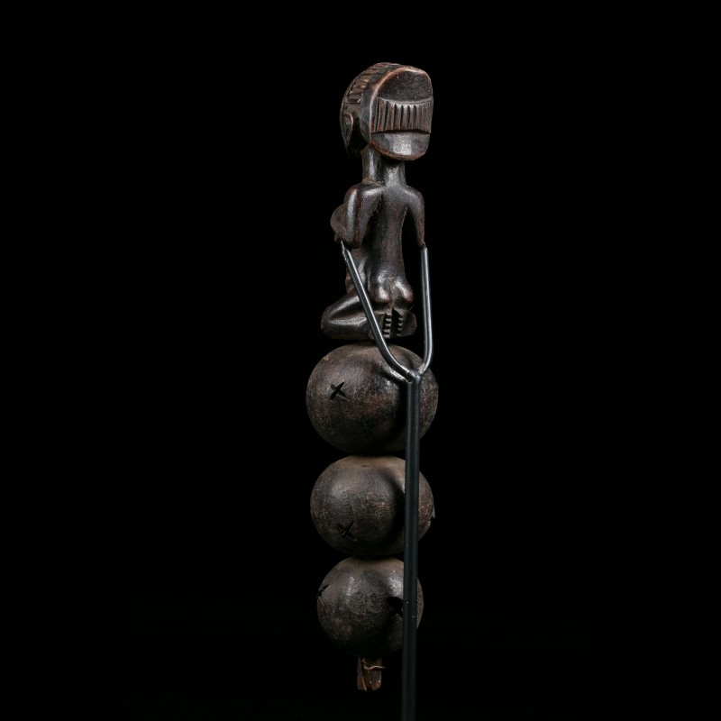 Figurative Divination Rattle Luba Congo primitive african art