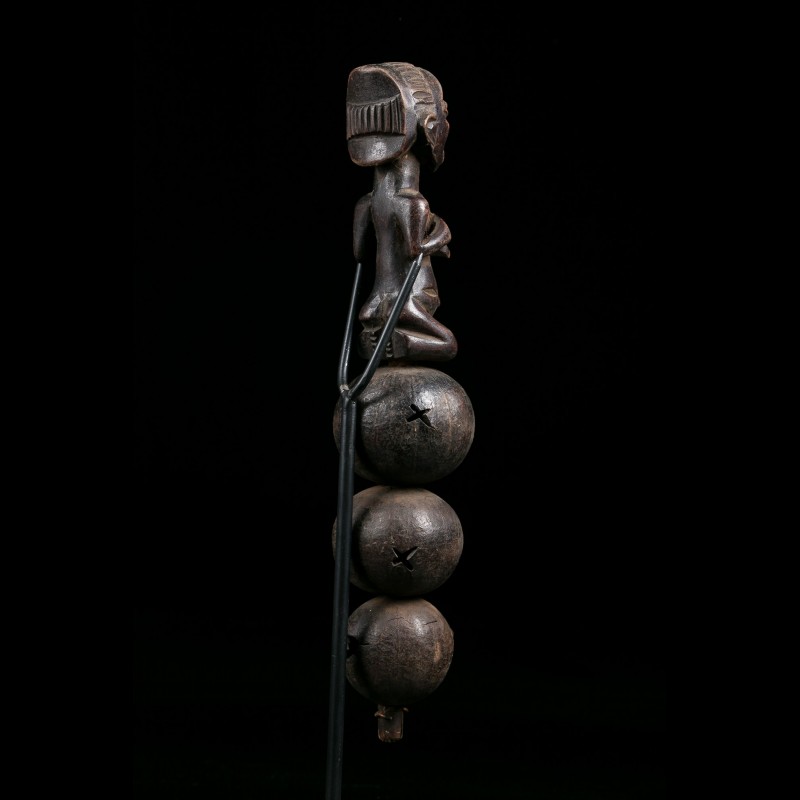Figurative Divination Rattle Luba Congo primitive african art