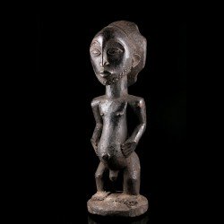 African statue depicting a Singiti ancestor from the Hemba Luba ethnic group in Congo