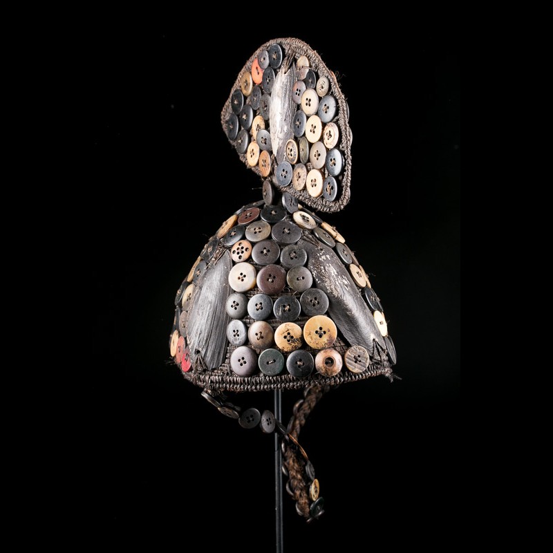 Authentic Bilondo headdress from the Bwami society of the Lega with the ethnic name mukuba wa maseza Authentic Bilondo headdress from the Bwami society of the Lega with the ethnic name mukuba wa maseza