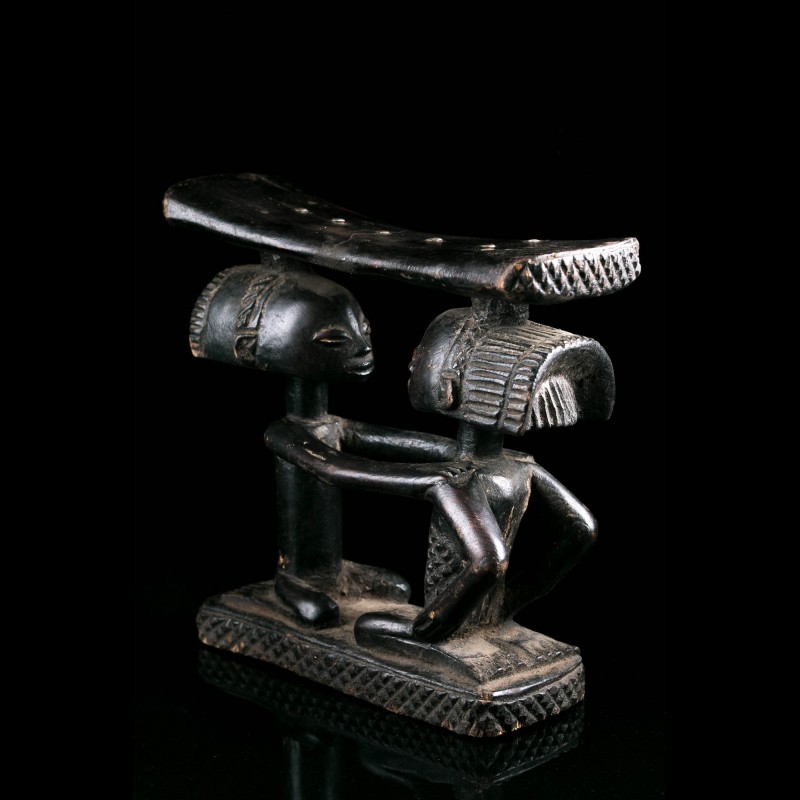 Shankadi Headrest Luba Congo Traditional African Art Gallery