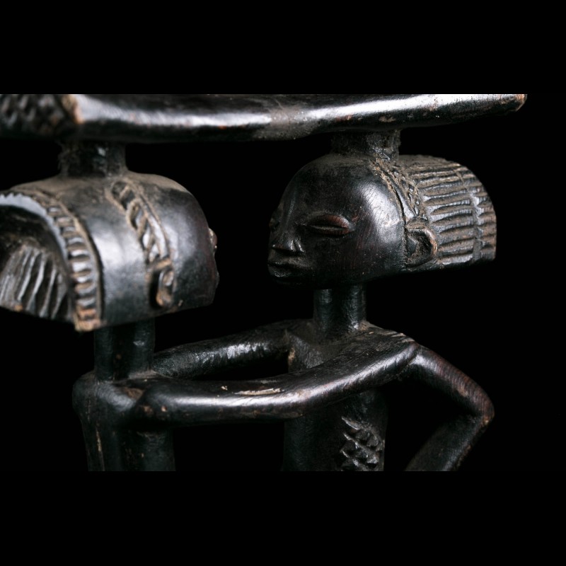 Shankadi Headrest Luba Congo Traditional African Art Gallery