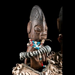 Yoruba figure Ere Ibeji wooden female memory twin, Nigeria, West - Ruby Lane