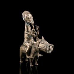 Cavalier en bronze Baoulé -...