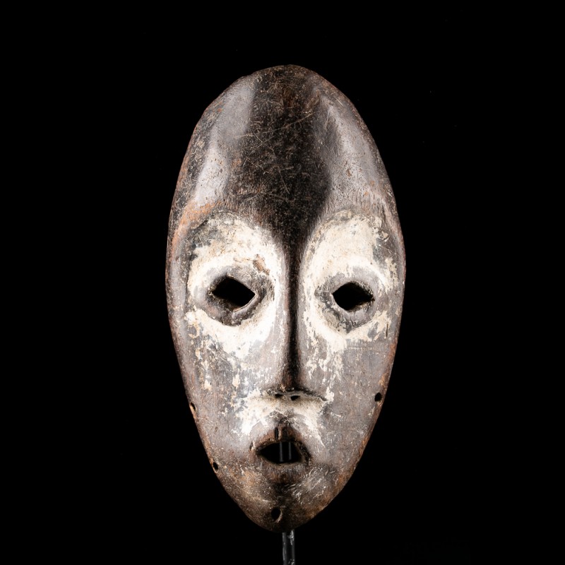 African mask from the Bwami association, African art object from the Lega ethnic group in the Democratic Republic of Congo