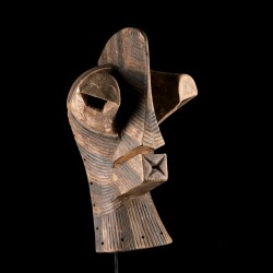 African mask from the Bwadi Bwa Kifwebe society from the Songye ethnic group in the Democratic Republic of the Congo