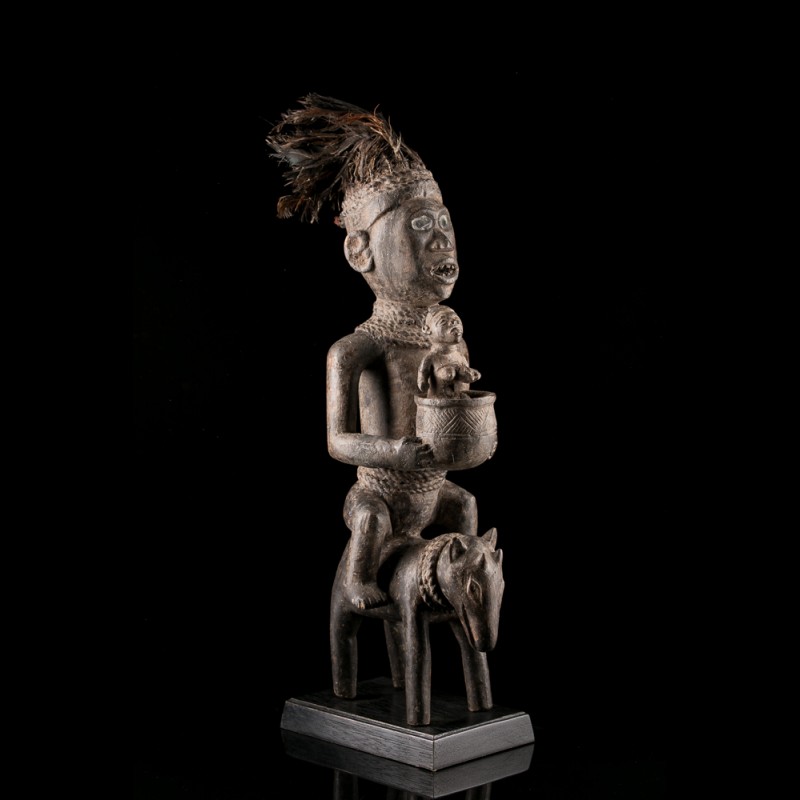 African Kongo Vili Nkisi horse rider