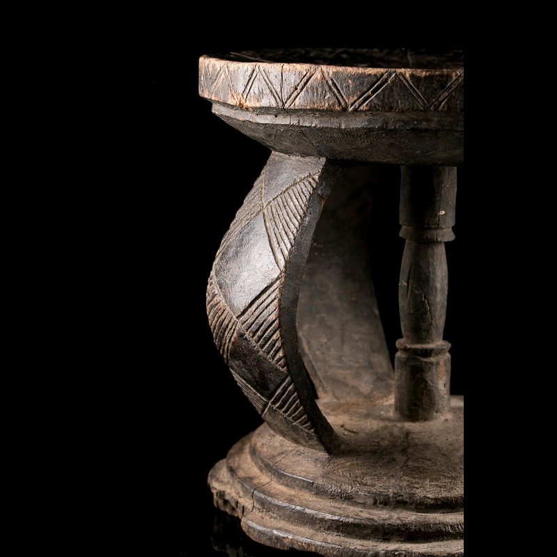 Luba Tetela chief stool Lupona Kipona - African Art Gallery
