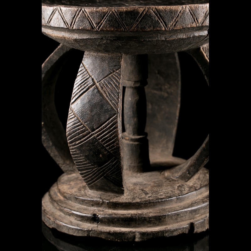 Luba Tetela chief stool Lupona Kipona - African Art Gallery