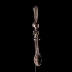 Cuillère figurative, art africain du peuple Luba