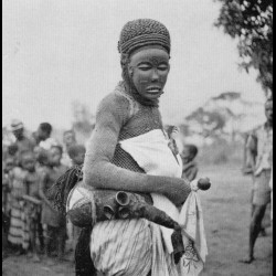 Chokwe Dancer Wearing African Mask Of Beautiful Woman Pwo Angola