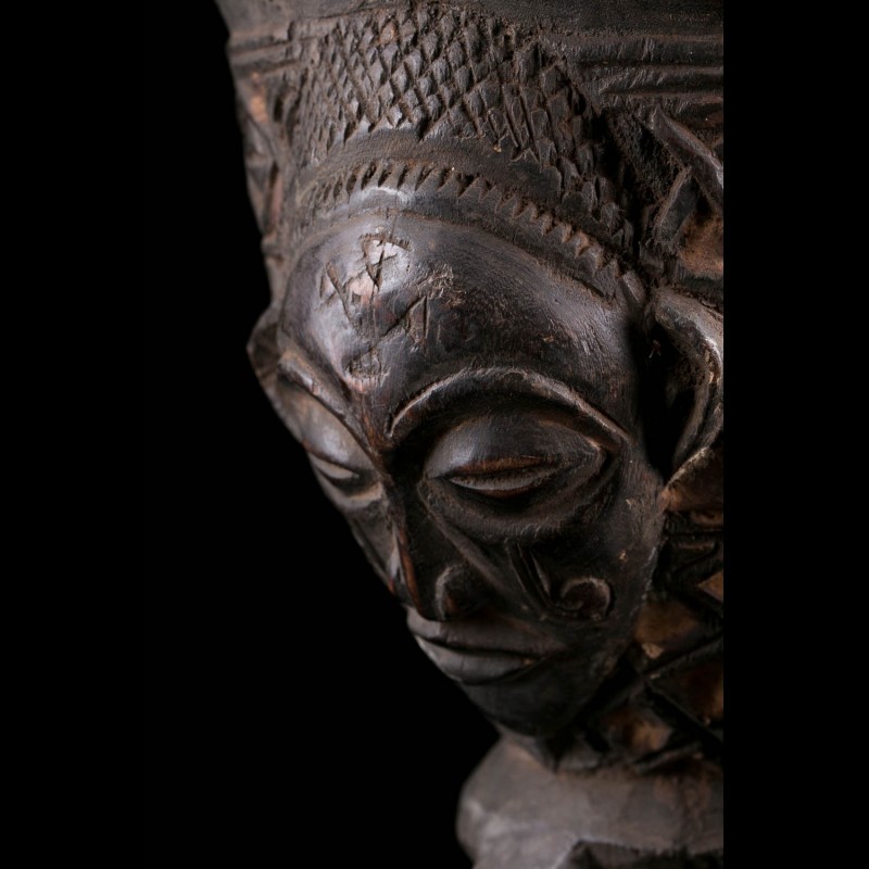 Mukupela drum - Chokwe - Angola - traditional african art 00281