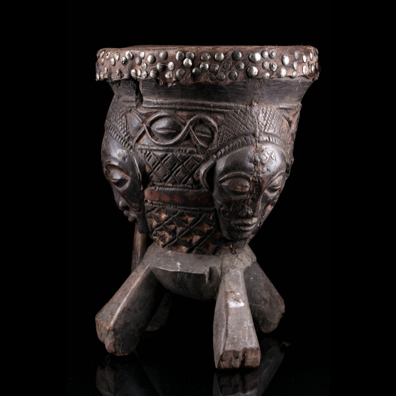 Mukupela drum - Chokwe - Angola - traditional african art 00281