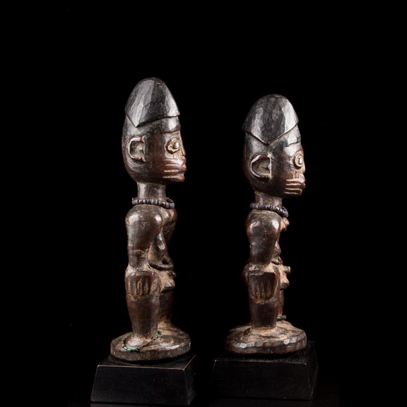 Yoruba Ere Ibeji twin figures - African art from Nigeria Oke Iho Oyo