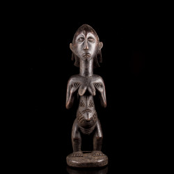 Authentic african art figure from Luba