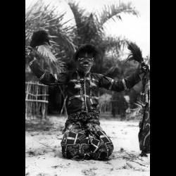 Traditional Pende dancer, from the Bapende tribe.
