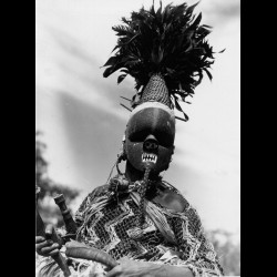 Guerrier Mugongo Salampasu avec masque Kasangu