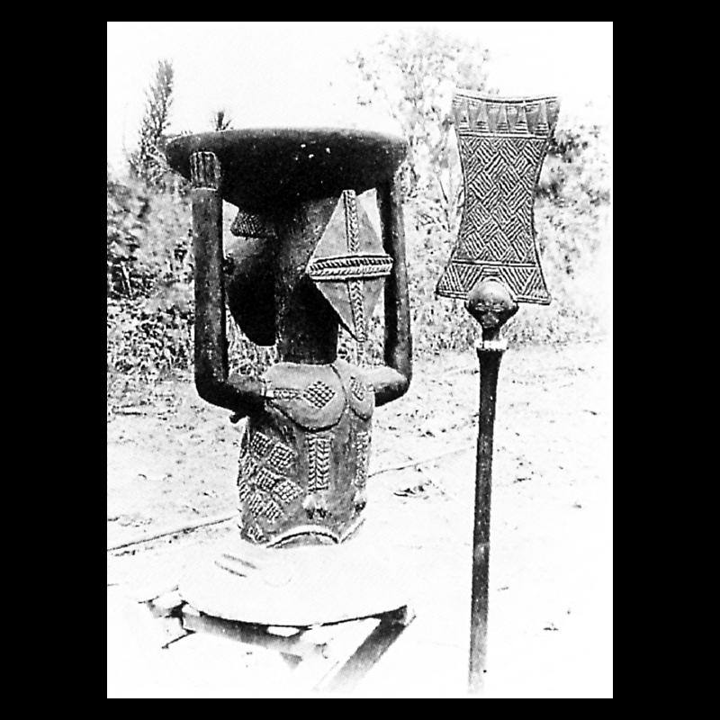 Luba Kibango scepter - Authentic african art from the Congo