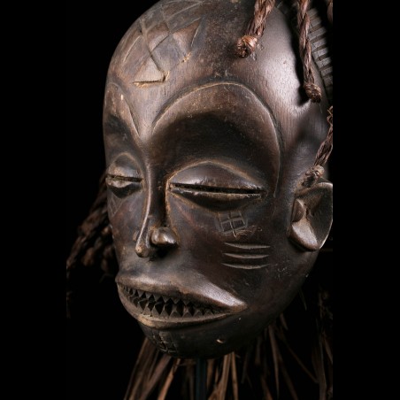 Mwana Pwo beautiful female mask - Chokwe - Angola - traditional african ...