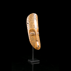 17 cm Lega Lukungu ritual mask with custom stand