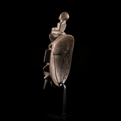 Rear view of an african art Senufo mask
