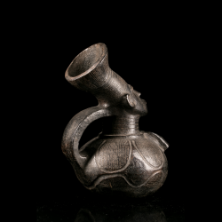 Mangbetu tribal art jar
