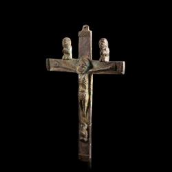 Kongo Kiditu brass crucifix