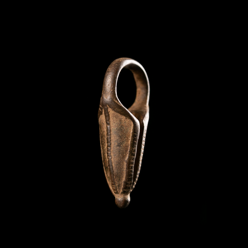 Gurunsi amulet ring Burkina Faso copper alloy