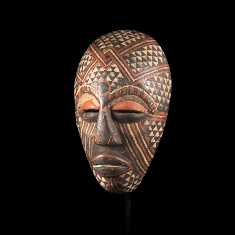 Kuba African mask from the Kasai region – geometric decoration detail