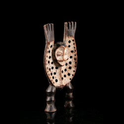 Sculpture africaine Lega perforée – art du Bwami en RDC