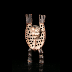 Lega Katanda initiation figure with white kaolin face