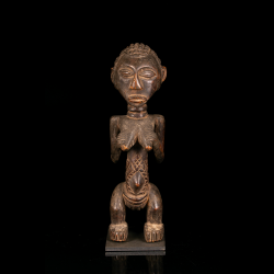 Statue de reine Luba en bois – art africain République démocratique du Congo