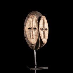 Double anthropomorphic Lega mask – Bwami initiation society