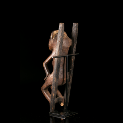 Rear view of a Mbole Ofika hanging figure from the Lomami region