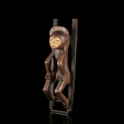 Mbole Ofika hanging figure, three-quarter view, African art from the Congo