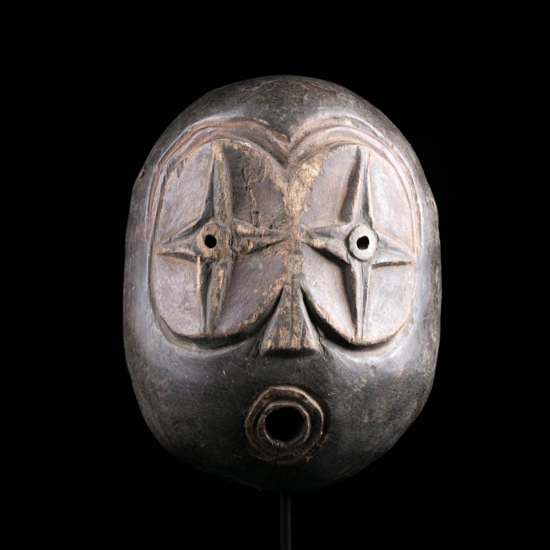 Acwe Mask Of The Eluba Cult - Bembe - Congo - Traditional African Art 