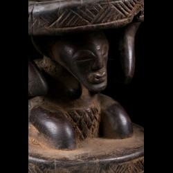 Small cariatidic prestige stool - Songye - Congo - SOLD