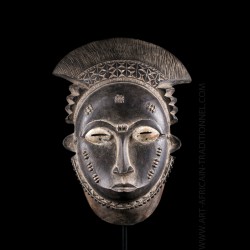 Masque tribal Mblo Baoulé -...