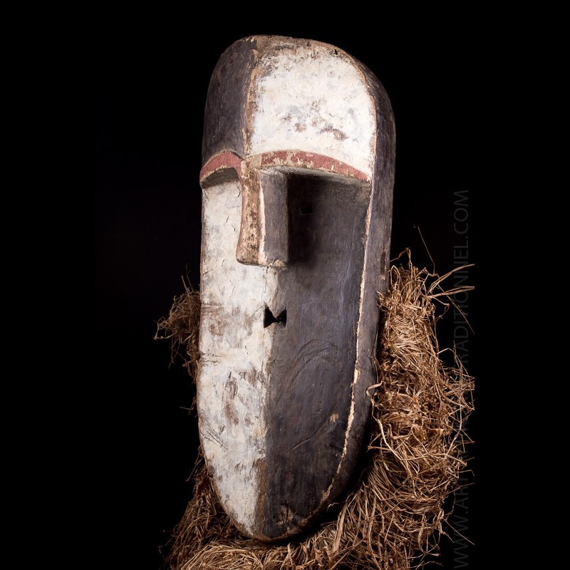 Large Mask Aduma Gabon Authentic African Tribal Art Gallery Traditional   Large Facial Mask Aduma Gabon 