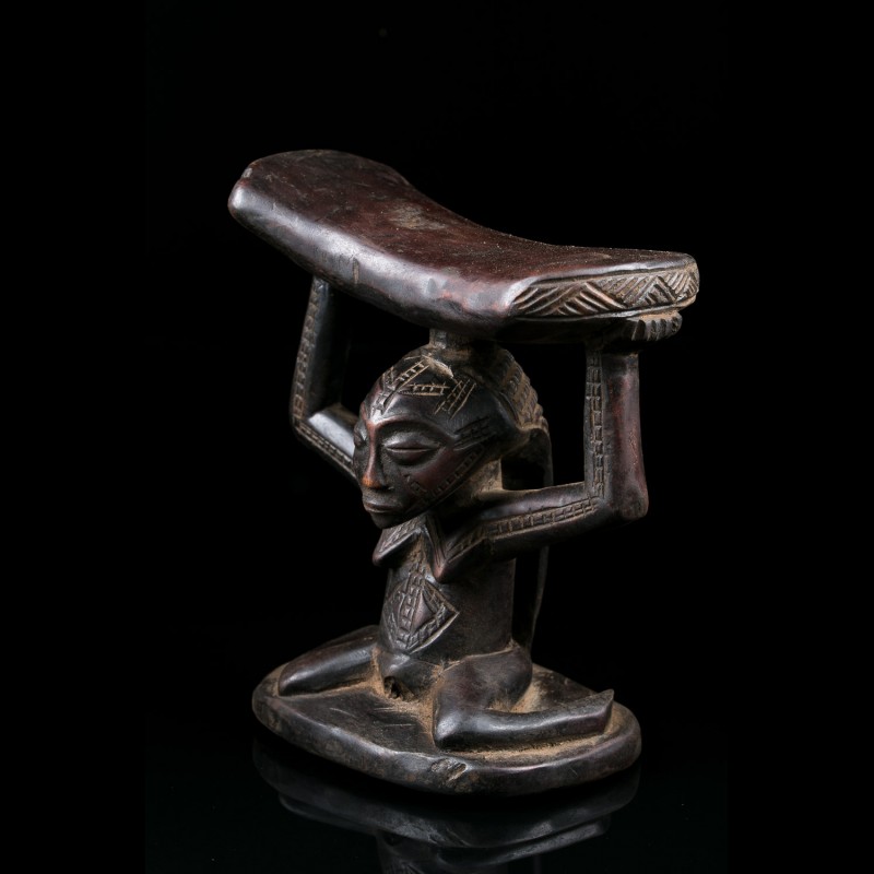 Headrest Luba Congo primitive african art