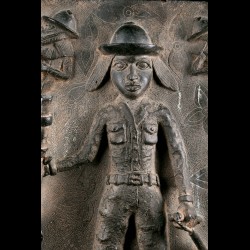 British Museum Plaque en bronze Bini Edo art africain royal du Bénin