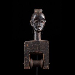 Figurative heddle pulley - Baule - Ivory Coast