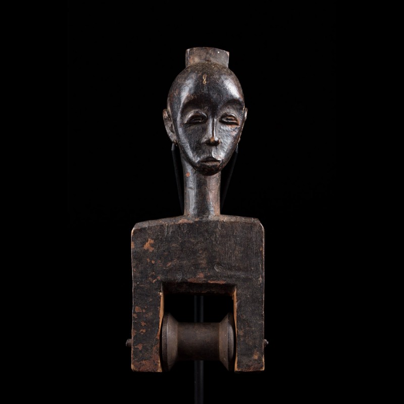 Figurative heddle pulley - Baule - Ivory Coast